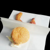 White hamburger food packaging paper sheets