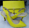 Bright Color Sling Back Sandals with Matching Handbags