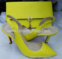 Bright Color Sling Back Sandals with Matching Handbags