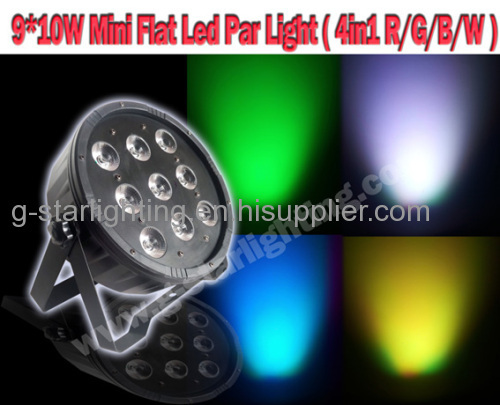 9*8W mini flat led par light(4in1/5in1/6in1)/led uplight/ stage light with Remote
