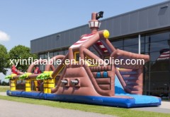 Pirate Ship Inflatable Obstacle Course For Sale