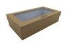 Gift Packaging Kraft Cardboard Box Recycling / Kraft Paper Window Boxes Personalized