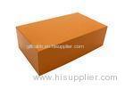 Pretty Orange Rigid Gift Box Receclable Glossy Finish Cmyk Printing