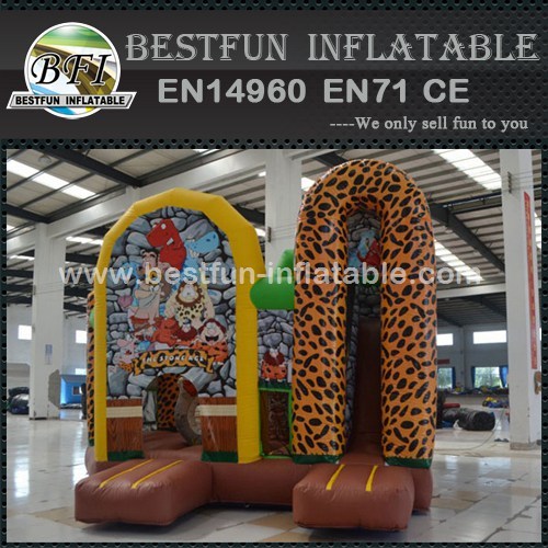 Cheap price stone age inflatable combo slide