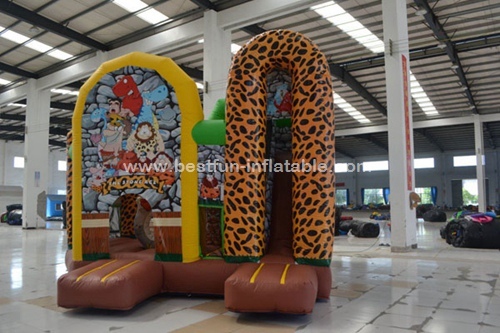 Cheap price stone age inflatable combo slide