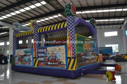 Fantastic design auto repair inflatable combo for kids