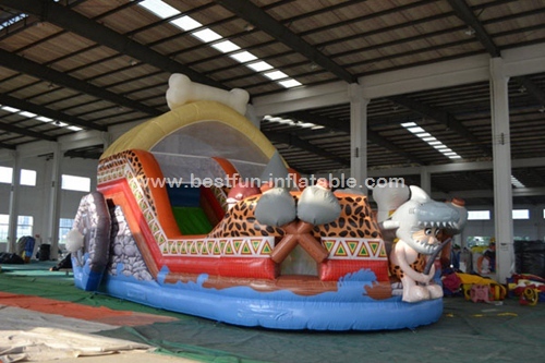 Outdoor inflatable stone age multi activity centre