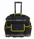 trolley suitcase with robust quality wheels and a pull rod