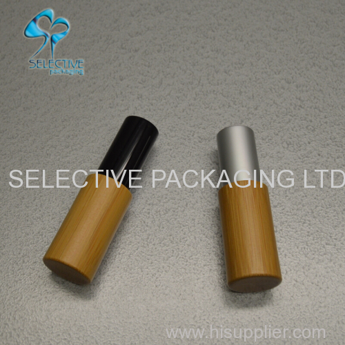 lip stick bamboo container black aluminum lip tint bottle lipbalm tube