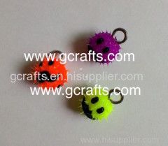 Funny Spiky Rubber Charms for Children's Beading