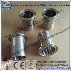 Stainless Steel Sanitary Tri Clamp Hose Adaptor