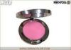 Round Golden Container Face Makeup Blusher With Mirror Environmentally