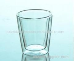 Handmade Pyrex Double Wall Glass Cup for Fruit Tea Wate