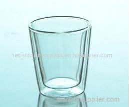 Handmade Pyrex Double Wall Glass Cup for Fruit Tea Wate