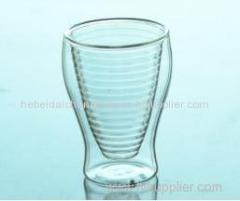 high borosilicate double wall glass coffee or beer cups