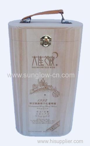 Wooden Wine Box With handle and Lock