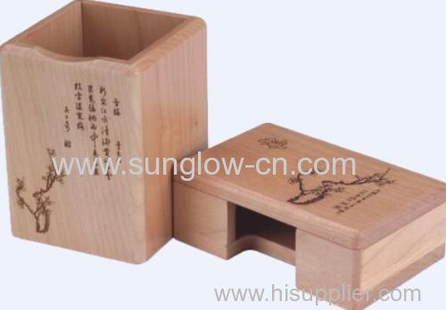 Wooden Pen Holder Box