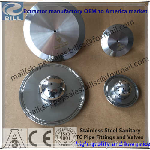 Stainless Steel Sanitary Customs Cap Lid with spray ball