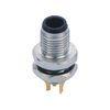 Rear Fastened M5 Connector Male 4 Pin A - Coding Solder Type For Industrial Camera