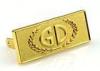 Small Metal Hang Tags Dull Polish Embossed Custom Metal Tags For Handbags