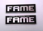 Customised Paint Black Embossed Metal Tags Logo With Diamond Knife Grain