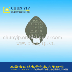 Membrane graphic overlay metal dome switch with sheilding layer