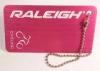 Two Sides Stamping Metal Hang Tags For Clothing Zinc Alloy 65 CM 20 CM