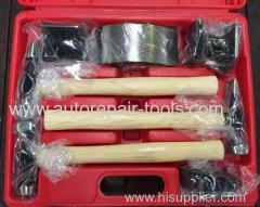 7 PIECE HEAVY DUTY HAMMER & DOLLY AUTO BODY REPAIR KIT