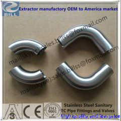 Stainless Steel Sanitary Welded 90 Degree Long type Elbow