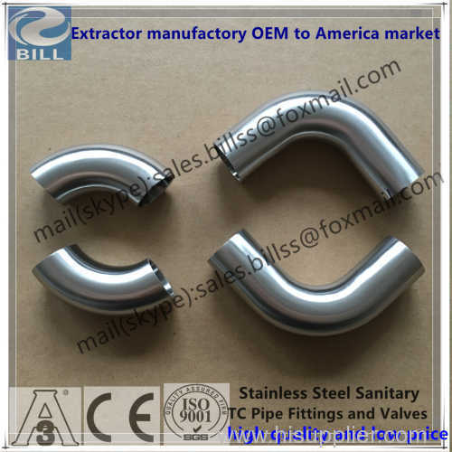 Sanitary Stainless Steel 90 Degree Welded Elbow