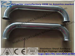 Stainless Steel Sanitary Mirror Finished 180 Degree Long Bend