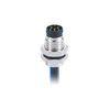 6 Pin M8 Circular Connector Male Solder Type Contacts Front Mounting IP67 / IP68