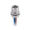 3 Poles M8 Circular Connector Female A-Coding Solder Type Contacts For Industrial Camera