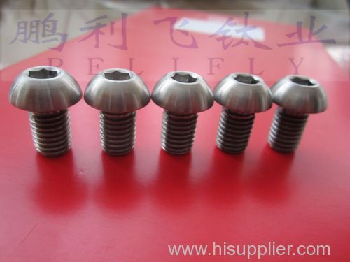 Titanium Grade 2 M4*18 Hexagon socket button head screws standard: ISO7380