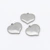 Stainless steel 316L heart pendant charm 24X24X4.5mm