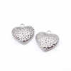 Stainless steel 316L heart pendant charm 16X17X4.5mm