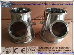 Stainless Steel Sanitary Customs Tri Clamped Concentric Reducer with Ferrule port