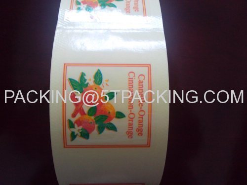 Transparent Cannelle Orange Cosmetic Bottle Labels in Rolls