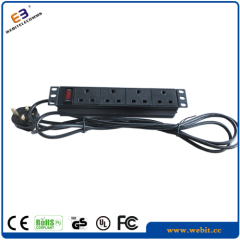 10 inch 4 way UK PDU