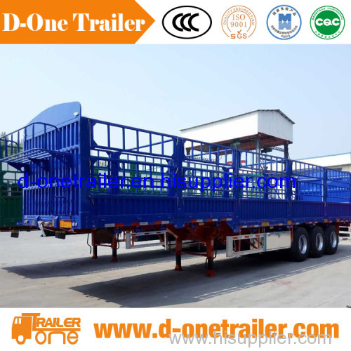 Heavy Duty Multi-function Rail Fence Type Cargo transport Semi-trailer for sale