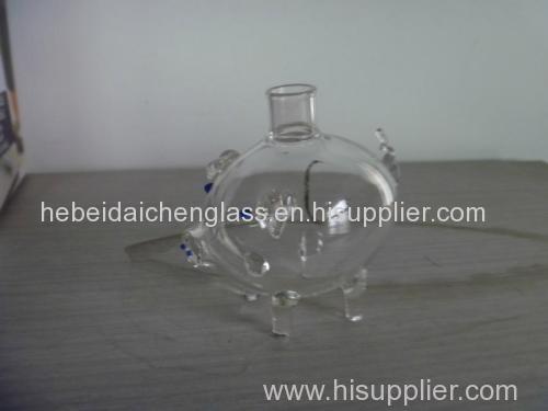 Animal shaped glass wine bottle pig shaped glass bottle