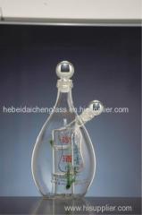 Made in hebei 1000ml large clear glass wine bottles for bordeaux