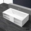 china new design bathroom artificial stone rectangle bathtub