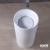 KKR manufacture solid surface artificial stone wash basin pedestal type