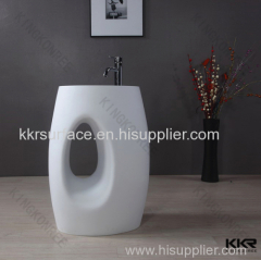 KKR fancy stone bathroom solid surface wash basin