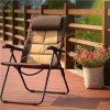 Adjustable Folding Steel Arm Sling Garden Chair Beach Chair Padded