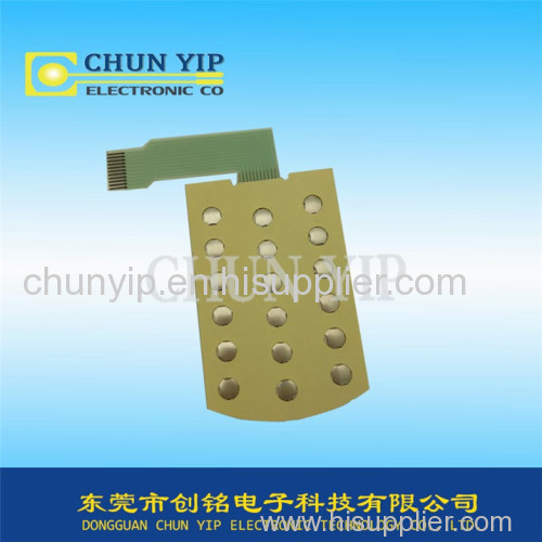 metal dome tactile membrane switch circuit with 3M adhesive
