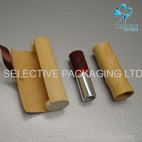 Empty bamboo lipstick tube wooden packaging lipgloss tube lip tint bottle high end lipgloss tube