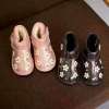 Flower Printed PU leather Children Boots