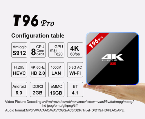 best selling products s912 kodi android tv box 3gb ram 16gb 4K display